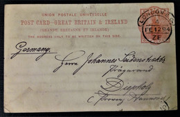 1120 GREAT BRITAIN GRANDE BRETAGNE GRAN BRETAÑA LONDON 1894 POSTAL STATIONERY - Ohne Zuordnung