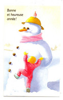 Bonne Année-Nouvel An Mignonnette --illustrateur  ????   --Enfant Et Bonhomme De Neige........ ..à Saisir - Nouvel An