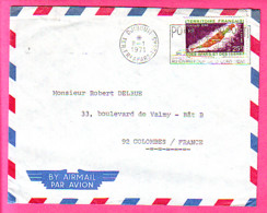 LETTRE PAR AVION DJIBOUTI TER FR AFARS ET ISSAS   OBLI 8 1 1971 SUR TP A 25F - Covers & Documents