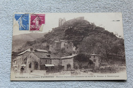 Cpa 1937, Le Rocher Et Le Château D'Aurouze, Haute Loire 43 - Other & Unclassified