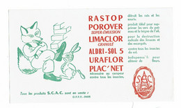 Buvard S.C.A.C. Rastop Limaclor Renard Et Lapin Détruit Rats Souris Limaces Insectes - Agriculture