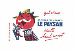 Buvard LE PAYSAN Graines En Sachet Illustré D'après Alain CORNIC - Landwirtschaft