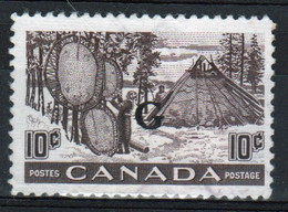 Canada 1950-51 Single 10c Stamps Overprinted 'G'. In Fine Used - Opdrukken