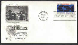 EW341   USA 1963 - Centennial Observance Of The Emancipation Proclamation, FDC - 1961-1970