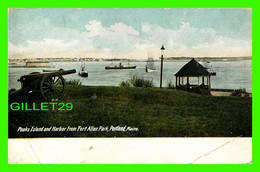 PORTLAND, ME - PEAKS ISLANS AND HARBOR FROM FORT ALLEN PARK - THE HUGH C LEIGHTON CO - - Portland