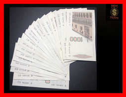 ITALY 1000 1.000 Lire  28.10.1985  P. 109  Rare Set Of All 18 Suffix Issued For Prefix D  In XF (T With Cut)  [MM-Money] - 1000 Lire