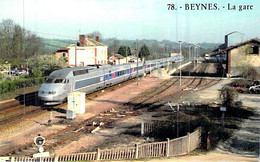 Cpsm 78] Yvelines > Beynes La Gare Passage Du TGV Rouen Lyon - Beynes