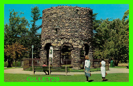 NEWPORT, RI - FAMOUS OLD STONE MILL - ANIMATED WITH PEOPLES - PUB. BY H. B. SETTLE CO - - Newport