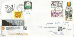 Lettre D'Andorre Adressée à LA HAYE (PAYS-BAS) Pendant Confinement Covid19 Andorra, Return To Sender - Maschinenstempel (EMA)