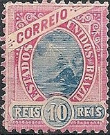 BRAZIL - REPUBLICAN DAWN: SUGARLOAF MOUNTAIN, 10 RÉIS (OLD REPUBLIC) 1897 - NEW NO GUM - Ungebraucht
