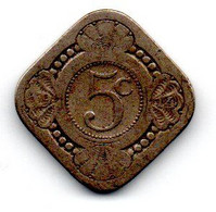 Pays Bas -  5 Cents 1914 TB - 5 Cent