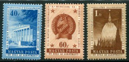 HUNGARY 1954 Constitution Anniversary MNH / **.  Michel 1384-86 - Ungebraucht