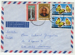 Congo-Kinshasa // Zaïre // Lettre Pour La Suisse (Chavannes) - Used Stamps