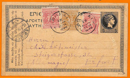 Aa2957 - GREECE - POSTAL HISTORY -  Olympics Stamps On STATIONERY  1896 Athens 1 - Estate 1896: Atene