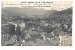 L'Alsace Pittoresque , Vue Générale Vallée De La Bruche , Rothau ; La Broque , Schirmeck . Circulé 1907 . - Rothau