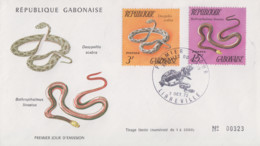 Enveloppe  FDC  1er  Jour   GABON   Serpents   1972 - Serpents