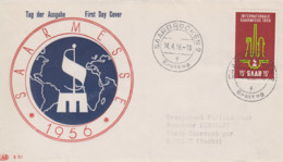 Enveloppe   FDC   1er  Jour  SARRE    4éme    Foire  Internationale     SAARBRÜCKEN    1956 - FDC