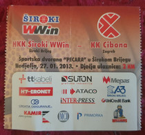HKK ŠIROKI Wwin- KK CIBONA, ABA LEAGUE 2012/13 - Bekleidung, Souvenirs Und Sonstige