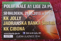 KK JOLLY JBŠ- KK CIBONA 2013. - Habillement, Souvenirs & Autres