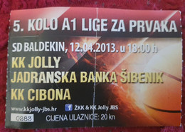 KK JOLLY JBŠ- KK CIBONA 2013. - Habillement, Souvenirs & Autres