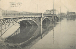 CPA FRANCE 78 "Le Pecq, Le Pont" / INONDATION 1910 - Le Pecq