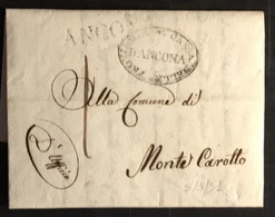 1831 ANCONA X MONTECAROTTO MOTI 1831 - 1. ...-1850 Prephilately