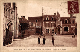 N°519 K -cpa Ouistreham -place De L'église Et La Poste- - Ouistreham