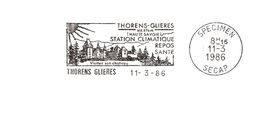 Département De La Haute Savoie - Thorens Glieres - Flamme Secap SPECIMEN - Mechanical Postmarks (Advertisement)