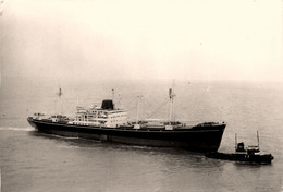 Delcampe - SINDH Et Remorqueur * Carte Photo * Bateau Cargo Paquebot Commerce Marine Marchande ? Compagnie Messageries Maritimes MM - Handel