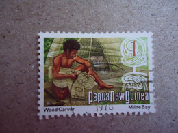 PAPUA NEW GUINEA    USED  STAMPS WOOD CARVEL - Osterinsel (Rapa Nui)
