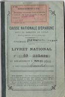 LIVRET National D'EPARGNE - Caisse Nationale - Puy De Dôme Clermont-Ferrand - 1927 - Perforé  C. N. E. - - Bank En Verzekering