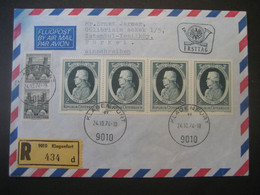 Österreich Luftpost 1974- FDC Reko Brief Gelaufen Mit 4x MiNr. 1470 Und 2x 1153 Rollenmarke In Die Türkei - Otros & Sin Clasificación