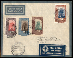 AEROGRAMMI - PRIMI VOLI - 1935 (14 Novembre) - Djibouti Roma - Longhi 3348 - Ala Littoria + Imperial Airways - Primo Vol - Non Classés