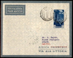 AEROGRAMMI - PRIMI VOLI - 1935 (16 Novembre) - Tripoli Sollum - Longhi 3351 - Ala Littoria - Primo Volo - 25 Volati - No - Unclassified
