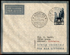 AEROGRAMMI - PRIMI VOLI - 1935 (26 Novembre) - Asmara Bengasi - Longhi 3357 - Ala Littoria - Primo Volo - 10 Volati - No - Non Classés