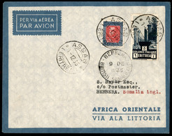 AEROGRAMMI - PRIMI VOLI - 1935 (1 Dicembre) - Assab Berbera - Longhi 3393 - Ala Littoria - Primo Volo - 6 Volati - Nota - Unclassified