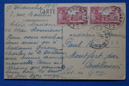 T9 MAROC BELLE CARTE 1925 CASABLANCA POUR MONTFORT FRANCE+AFFRANCH. INTERESSANT - Storia Postale