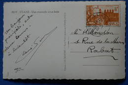 T9 MAROC BELLE CARTE 1949 IFRAN POUR RABAT+AFFRANCHISSEMENT  PLAISANT - Covers & Documents