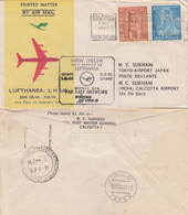 INDIA. FIRST PLANE. LUFTHANSA. LH 648. NEW DELHI - TOKYO. 1 9 63     /  2 - Airmail