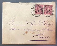 Allemagne Enveloppe Pour Paris 13.7.1876 - Cachet D'entrée - (A1250) - Cartas & Documentos