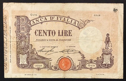 100 LIRE Barbetti Matrice Decreto 02 09 1916 Naturale Mb/bb  LOTTO 3524 - Italië– 5 Lire
