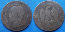 FRANCE - 10 Centimes 1854 B KM# 771.2 Napoleon III (1852-1870) - Edelweiss Coins - 10 Centimes