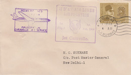 INDIA. INDIAN/AIRLINES. INAUGURATION CARAVELLE JET SERVICE. 1 2 64.  BOMBAY / NEW DELHI   /  3 - Airmail