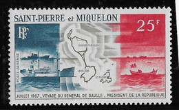 St Pierre Et Miquelon Poste Aérienne N°38 - Neuf * Avec Charnière - TB - Nuevos