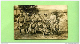 GROUPE DE SOLDATS"MITRAILLEUSE SAINT-ETIENNE"Guerre 1914-1918"POILUS"FUSILS"carte-photo - Guerra 1914-18