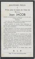 GC . JAMOIGNE ..-- Mr Jean JACOB , Décédé Accidentellement En 1933 , âgé De 28 Ans . - Chiny