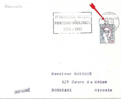 Curiosité Secap Le Jour 29 Est Un Chiffre Plastique Des Cachets Manuels Flamme =o " Xe Anniversaire-jumelage Pontoise- - Storia Postale