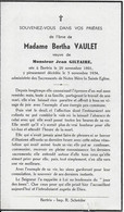 GC .  BERTRIX ..-- Mme Bertha VAULET , épouse De Mr Jean GILTAIRE , Née En 1891 , Décédée En 1954 . - Bertrix