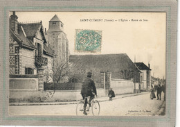 CPA - (89) SAINT-CLEMENT - Aspect De L'Eglise Et De La Route De Sens En 1915 - Saint Clement