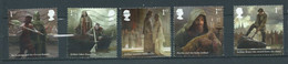 GROSSBRITANNIEN GRANDE BRETAGNE GB 2021 LEGEND OF KING ARTHUR SET 5V USED SG 4459-63 MI 4705-09 YT 5122-26 - Gebruikt